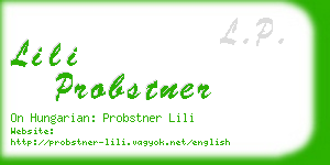 lili probstner business card